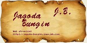 Jagoda Bungin vizit kartica